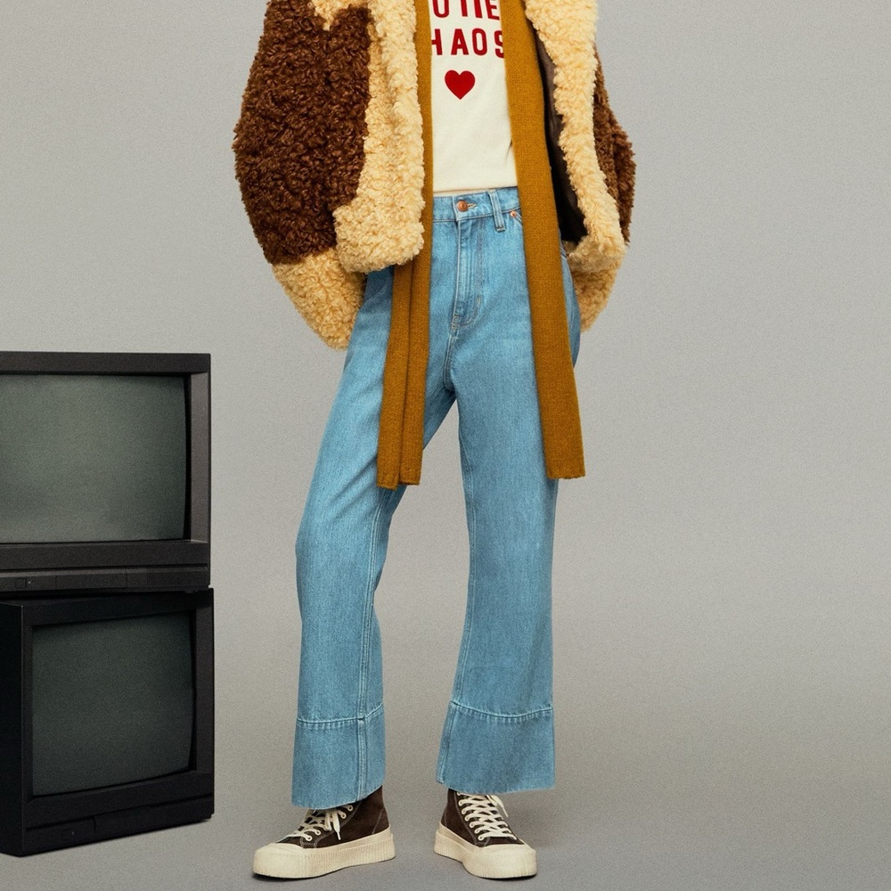 Zara x Harry Lambert cutie chaos denim flare pants